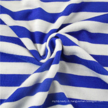 Stripe imprimé à 95% Rayon 5% Spandex Singer Jersey tissu 30S + 30D TAST TASH